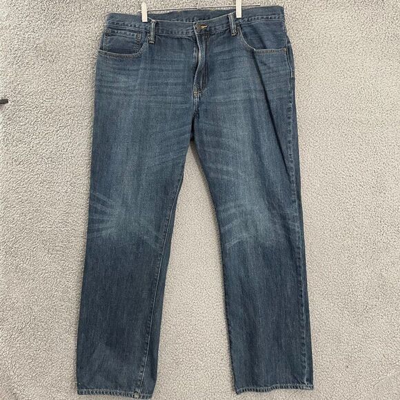 Gap Standard Jeans Men 40x33‎ Blue Dark Wash Straight Denim - Picture 1 of 11